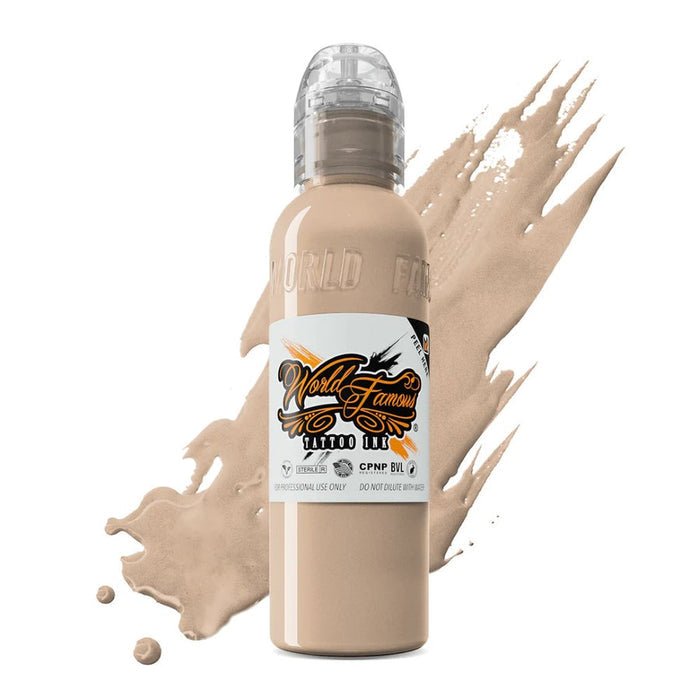 World Famous Tattoo Ink – Mona Lisa Skin 15ml – Vegan-Friendly, Bold Colors, Crystal-Flex Bottle - SD Cosmetics Care