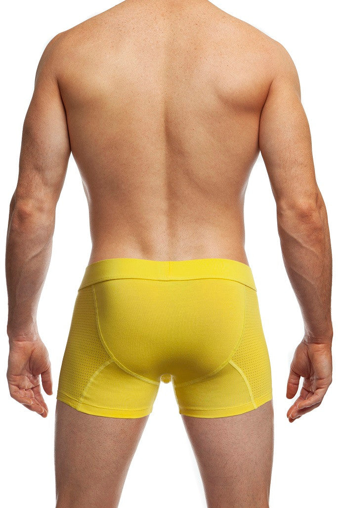 X-Train Boxer Brief in yellow from Jack Adams. Your everyday, every event mesh boxer brief.