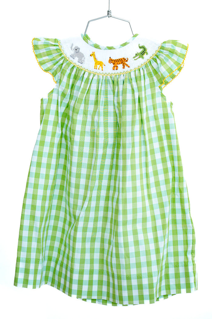 Zoo Animals Smocked Helen Dress