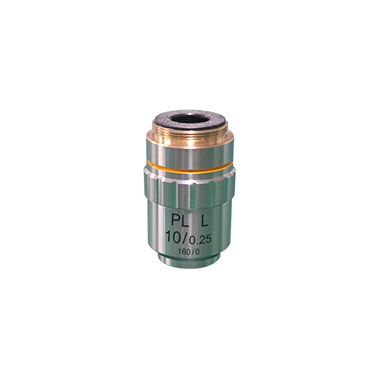 10X Long Working Distance Plan Achromatic Metallurgical Microscope Objective Lens Working Distance 8.9mm, SKU MT14023331, three quarter front view