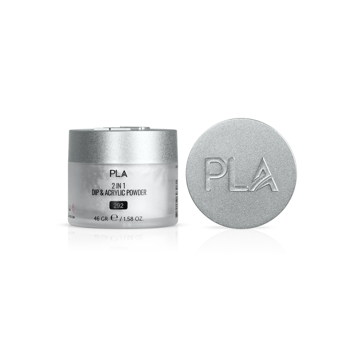 Silver jar lid with 'PLA' branding on a white background