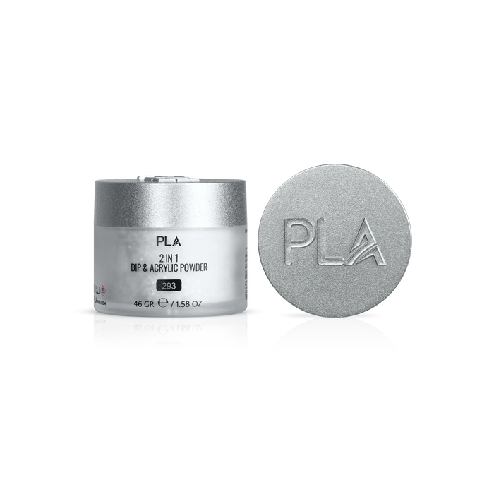 Silver jar lid with 'PLA' branding on a white background