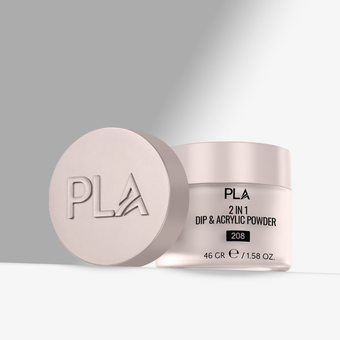 PLA 2 in 1 Dip & Acrylic Powder container on a light gray background