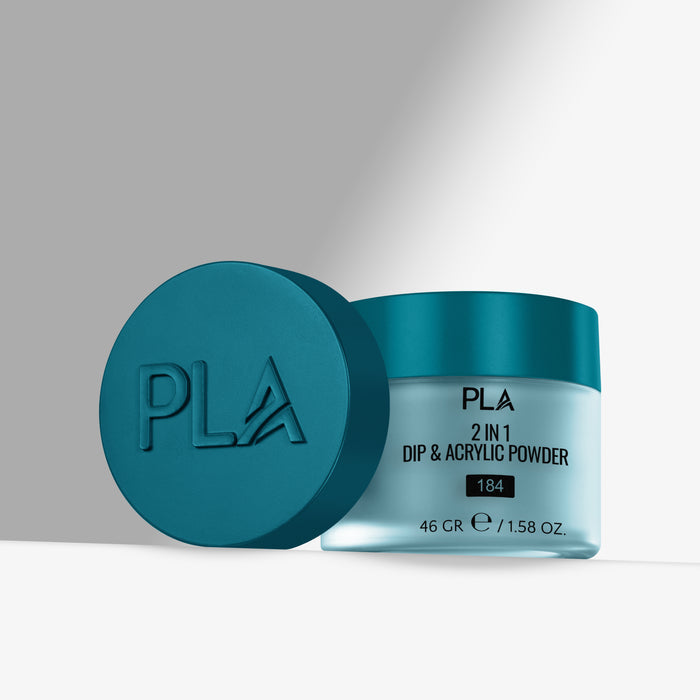 PLA 2 in 1 Dip & Acrylic Powder container with blue lid on a gray background
