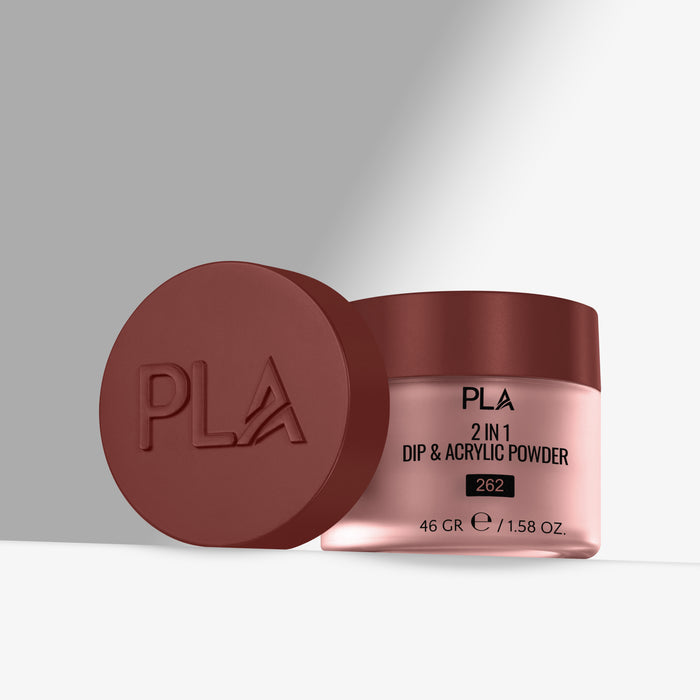 PLA 2 in 1 Dip & Acrylic Powder container with red lid on a gray background