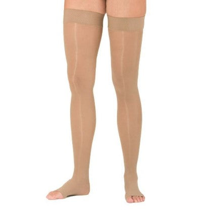 2024 | Open Toe Moderate Compression Stockings, Microfiber  | FYTTO