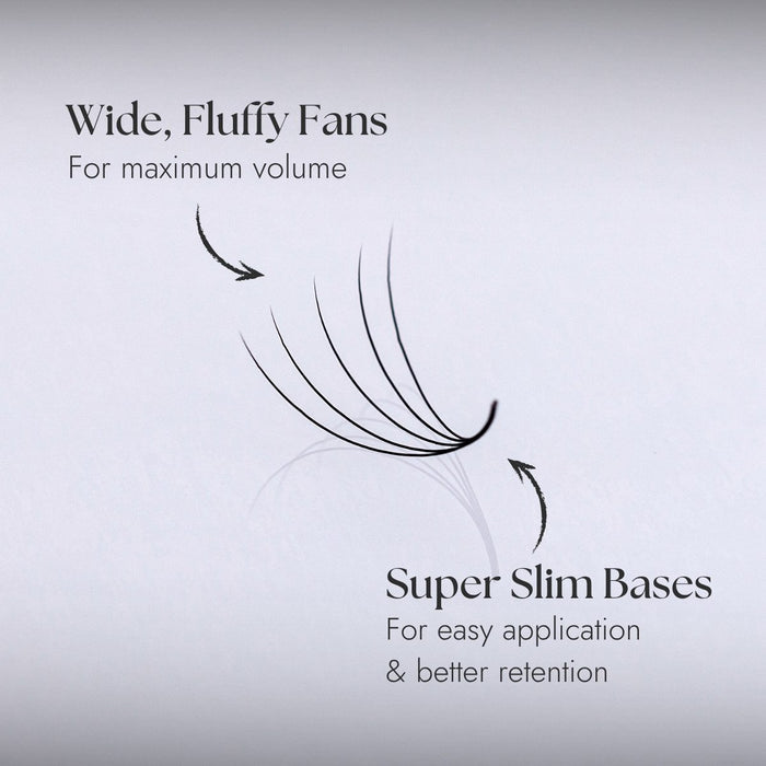 Wide Fluffy Fans & Slim Bases Diagram