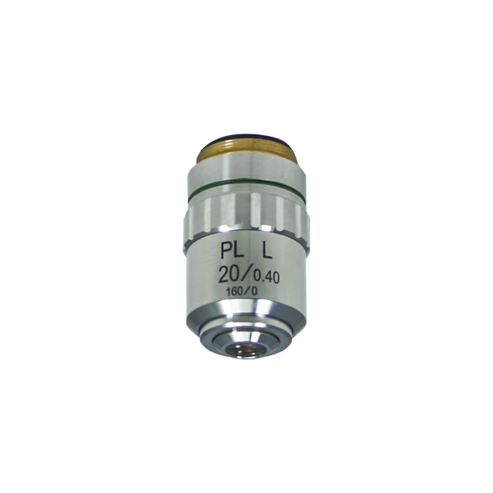 20X Long Working Distance Plan Achromatic Metallurgical Microscope Objective Lens Working Distance 8.7mm, SKU MT14023431, three quarter front view