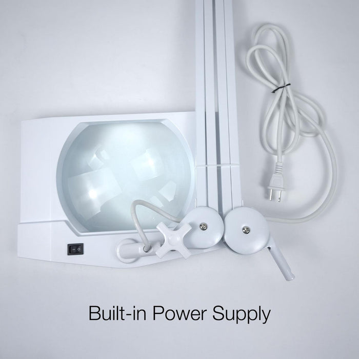 5 Diopter (2.25X) LED Magnifying Lamp with Clamp - Rectangle Head