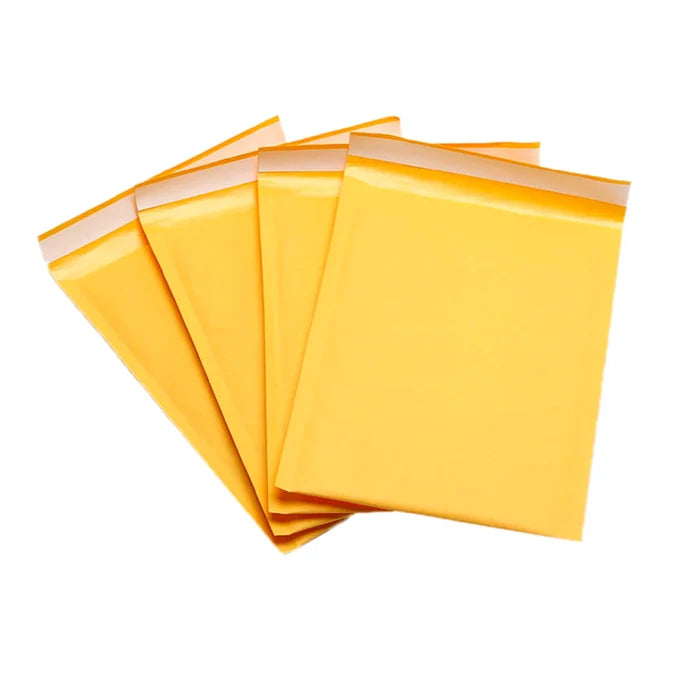 50 Sobres Papel Kraft Amarillo Burbujas Autosellante 12x16cm
