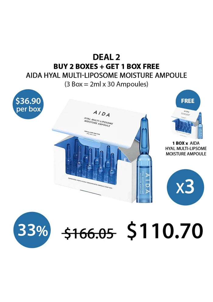 (BUY 2+1 FREE BLUE) AIDA MOISTURE AMPOULE