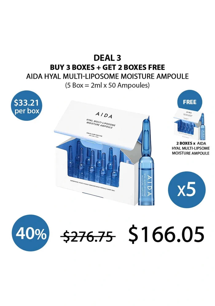 (BUY 3+2 FREE BLUE) AIDA MOISTURE AMPOULE