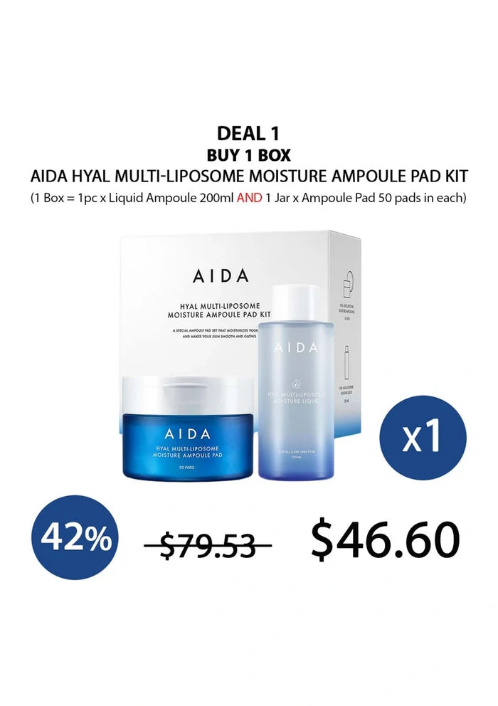 (BUY 1) AIDA HYAL AMPOULE PAD KIT