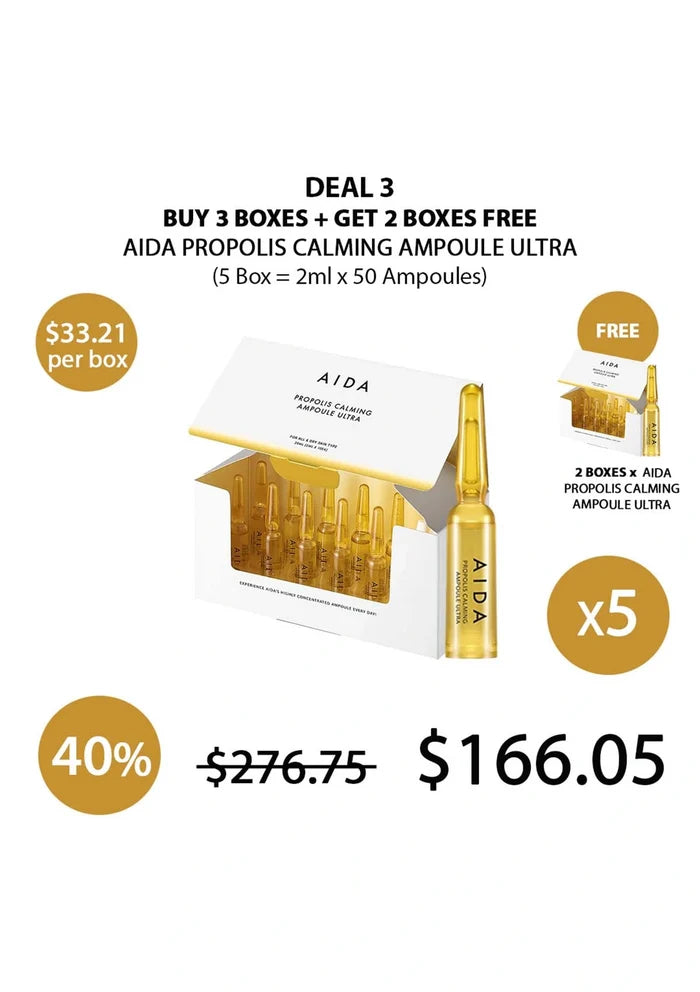 (BUY 3+2 FREE YELLOW) AIDA PROPOLIS AMPOULE