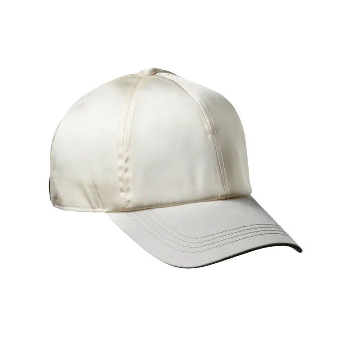 All Over Silky Satin Baseball Cap [White] #FH11