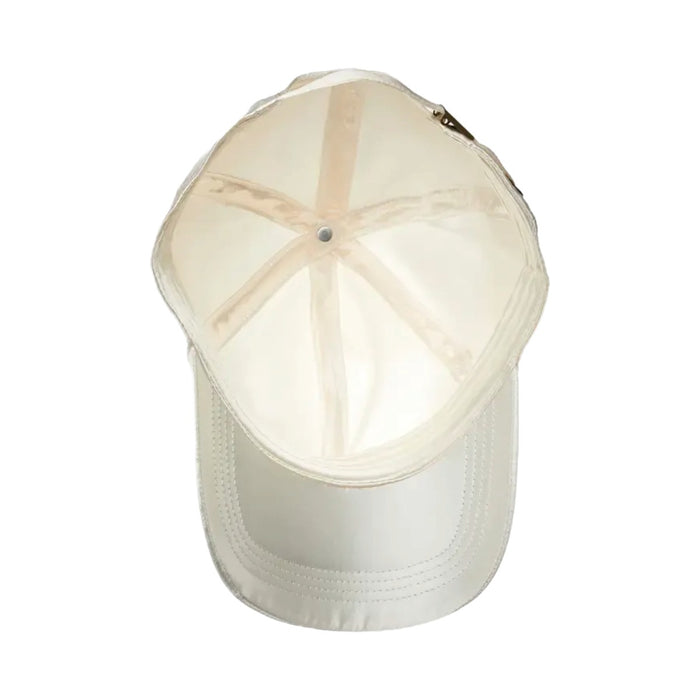 All Over Silky Satin Baseball Cap [White] #FH11