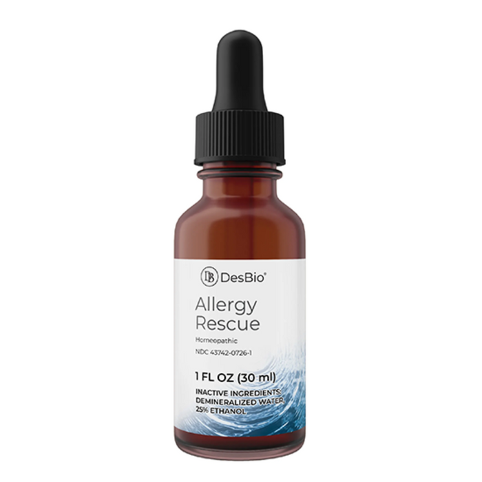 Allergy Rescue by DesBio is perfect for relieving symptoms related to allergies, such as congestion, sneezing, runny nose, watery eyes, and coughing. Great for fall and spring seasons as allergies increase