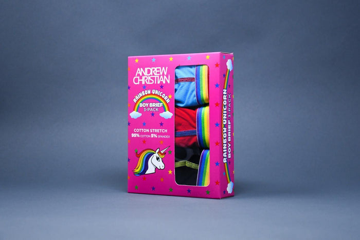 Andrew Christian Boy Brief Unicorn 3-Pack w/ Almost Naked - Billyforce Shop