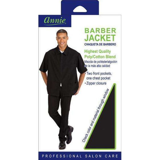 Annie Barber Jacket Poly/Cotton Blend, 1 Count, Black