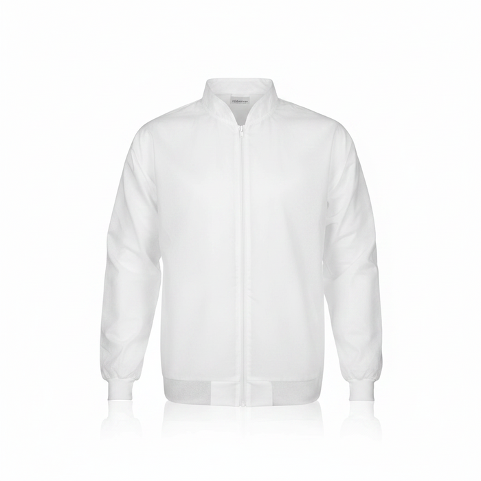 Annie Disposable Protective Jacket w Zipper, 1 Count, White
