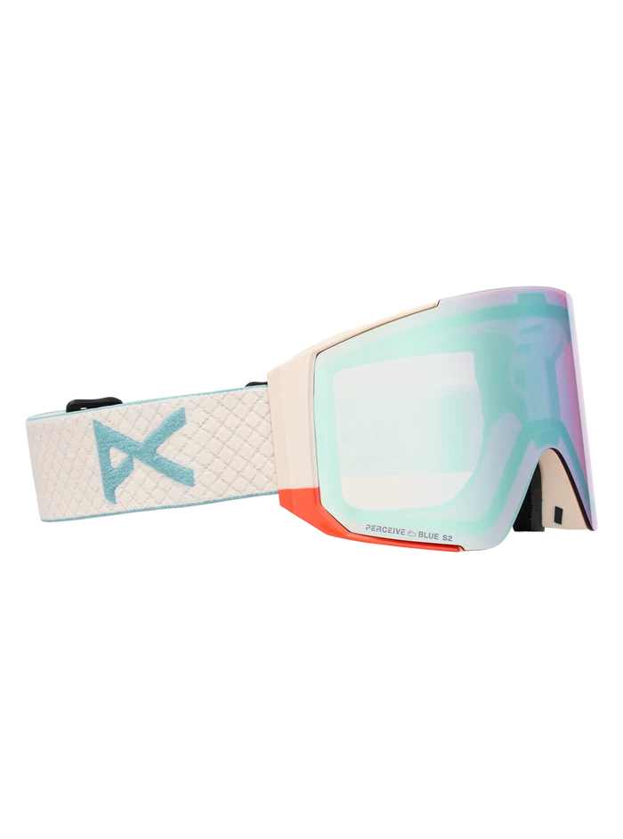 Product image of Anon Sync Goggles + Bonus Lens + MFI® Face Mask[Variant:Frame: Oat, Lens: Perceive Variable Blue (21% / S2), Spare Lens: Perceive Cloudy Pink (53% / S1)]