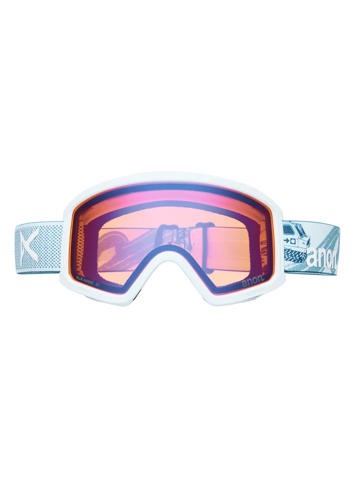 Product image of Anon Tracker 2.0 Goggles + MFI® Face Mask[Variant:Frame: Mountain Party, Lens: Blue Amber (50% / S1)]