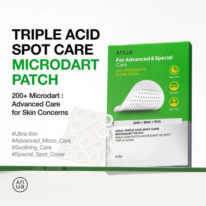 ANUA Triple Acid Spot Care Microdart Patch 12 ea