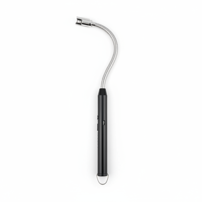 ARC BBQ USB rechargeable long neck lighter black on white background