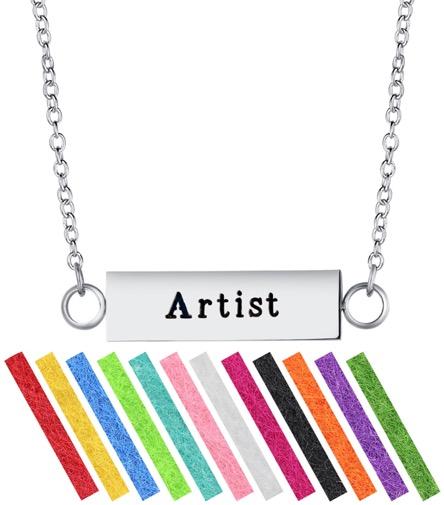 Aromatherapy Diffuser Bar Necklace — Stainless Steel (15 Styles)