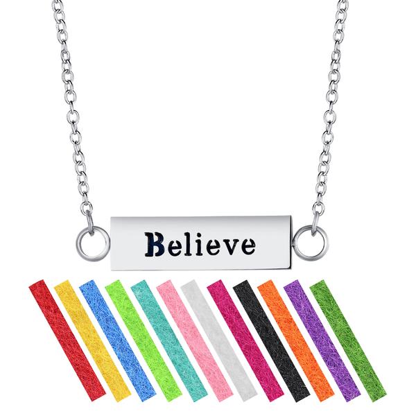 Aromatherapy Diffuser Bar Necklace — Stainless Steel (15 Styles)