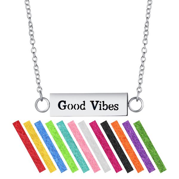 Aromatherapy Diffuser Bar Necklace — Stainless Steel (15 Styles)