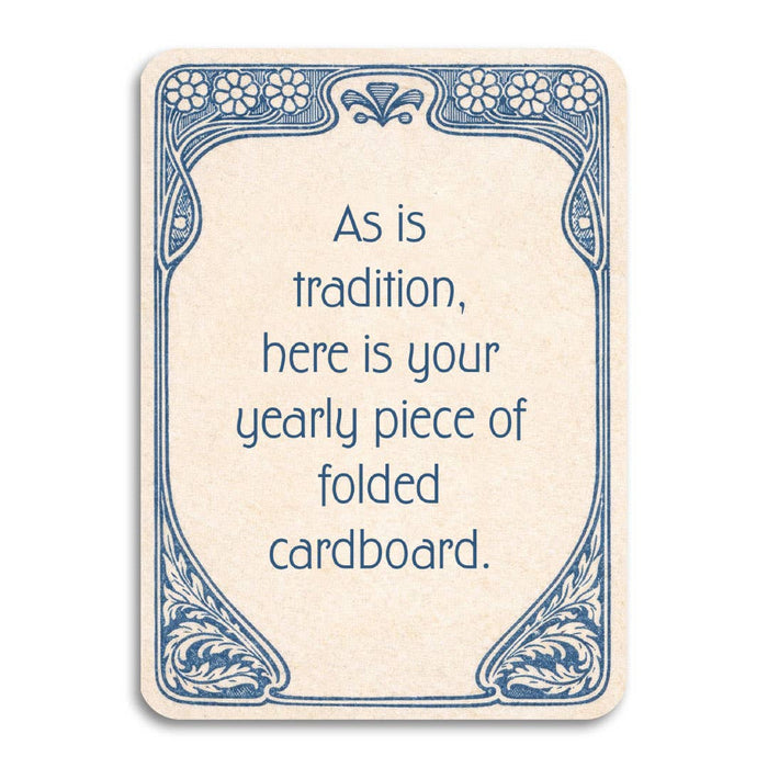 As Is Tradition - Card