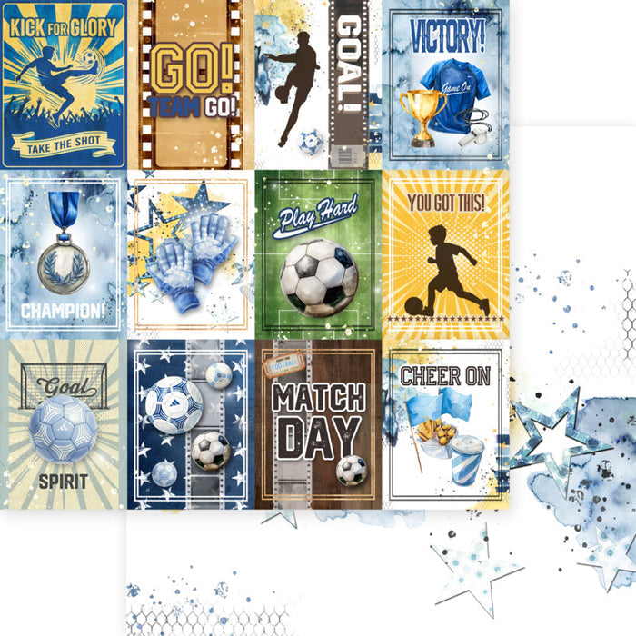 Asuka Studio 12X12 Collection Pack Matchday Football/Soccer. 12 sheets, 80lbs double sided. Available at Embellish Away located in Bowmanville Ontario Canada.