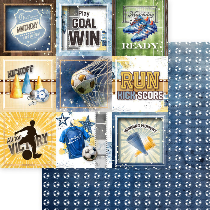 Asuka Studio 12X12 Collection Pack Matchday Football/Soccer. 12 sheets, 80lbs double sided. Available at Embellish Away located in Bowmanville Ontario Canada.