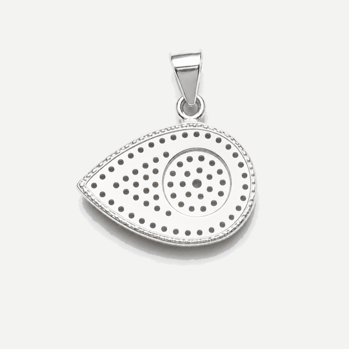 Azure Guardian Sterling Silver Evil Eye Pendant