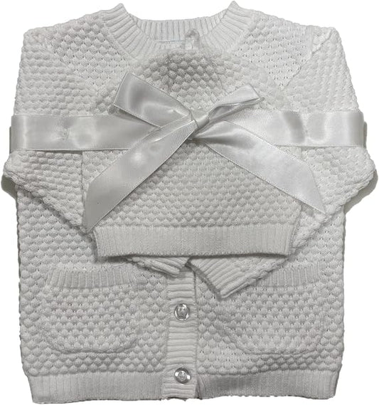 Baby Dove Light Sweater w/ Beanie-White