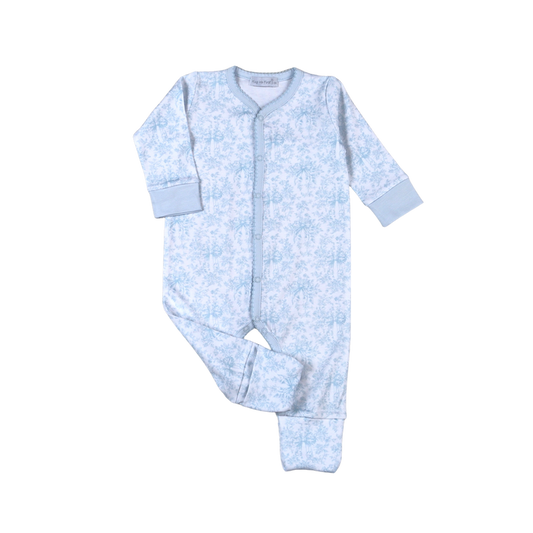Baby Loren Blue Toile Playsuit