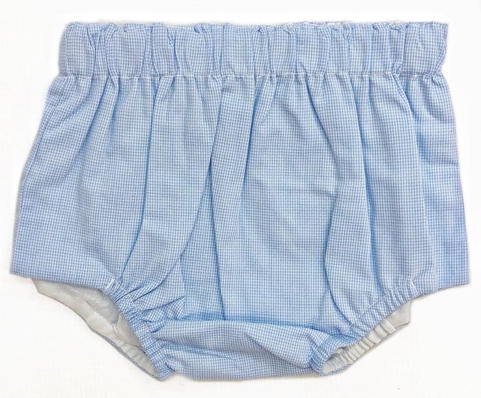 Baby Sen Blue Microcheck Diaper Cover