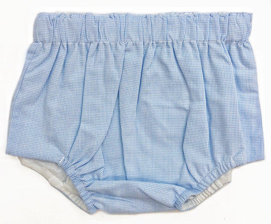 Baby Sen Blue Microcheck Diaper Cover