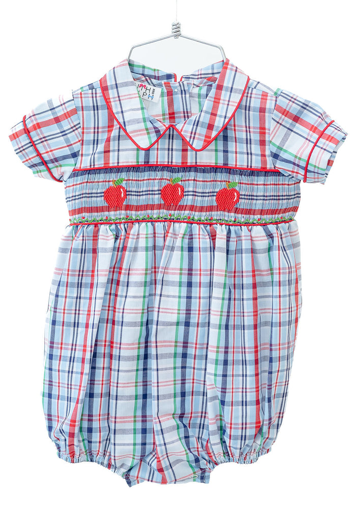 Back to School Apples Smocked Henry Bubble