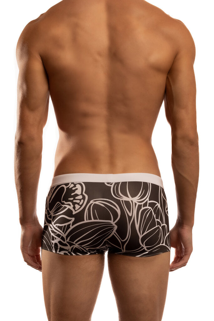 Jack Adams Bali Swim Trunk in black & white flower