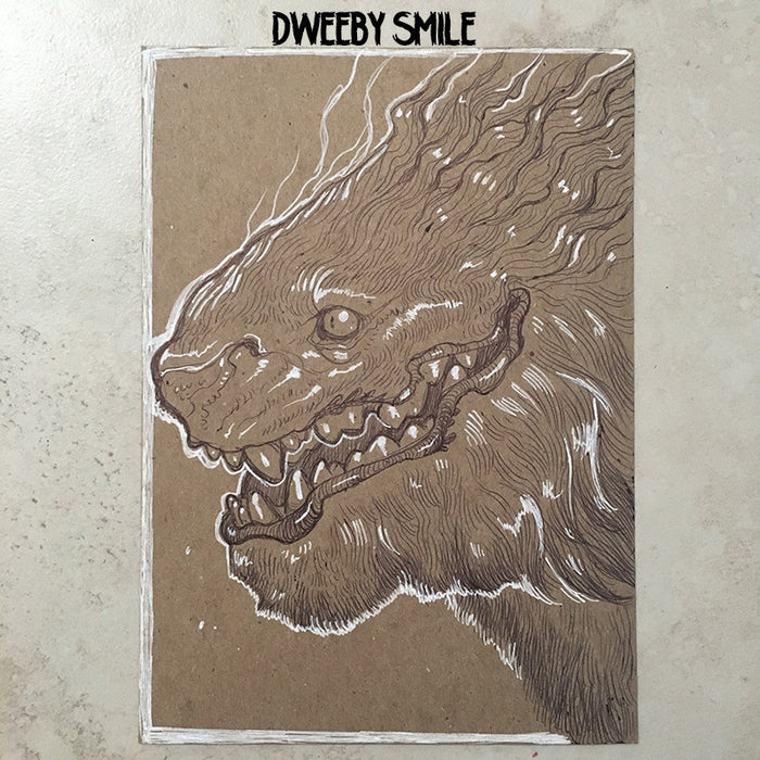 BALLPOINT PEN DRAWINGS ON KRAFT BOARD