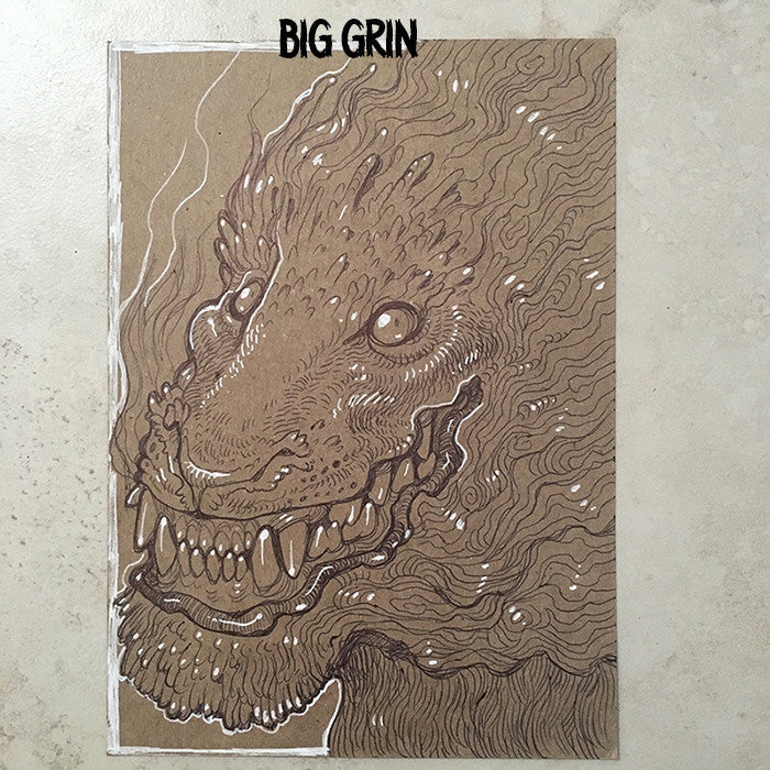 BALLPOINT PEN DRAWINGS ON KRAFT BOARD