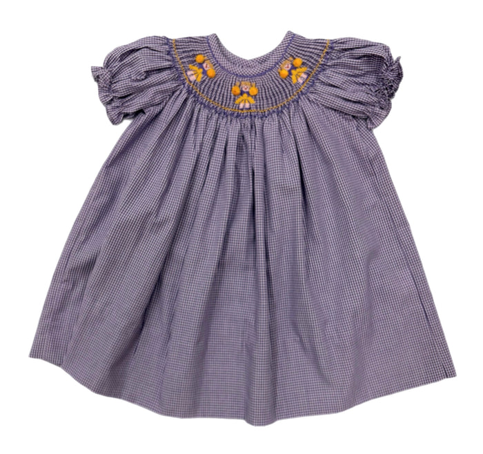 Banbury Purple Gingham Cheerleader Bishop Dress