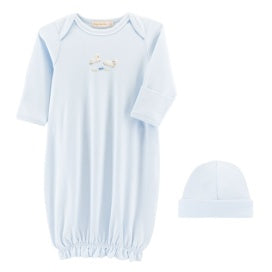 BCC Blue Baby Lambs Gown/Hat