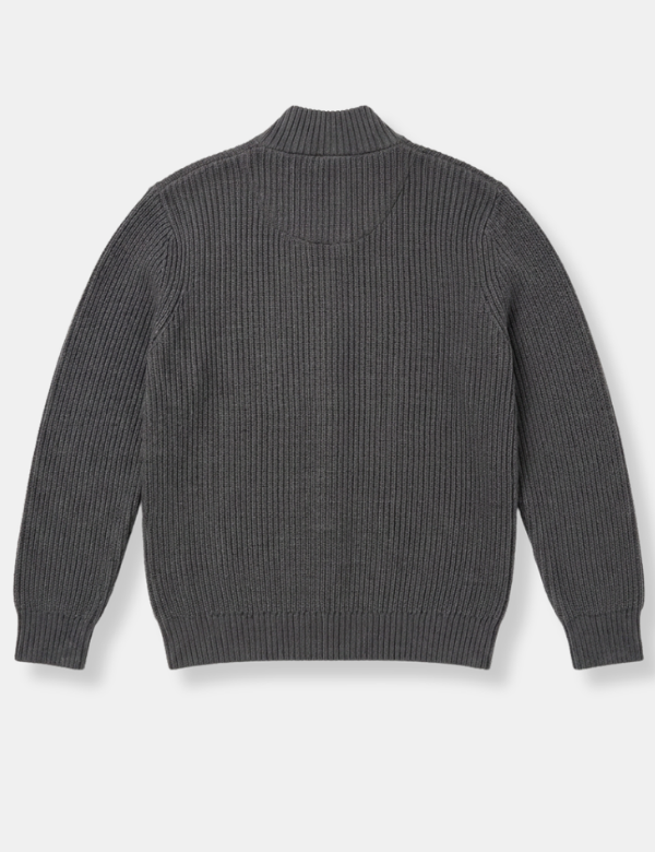 Beau Quarter Zip Knit - Charcoal