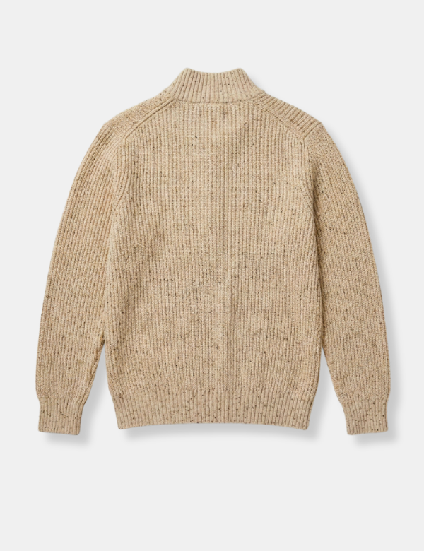 Beau Quarter Zip Knit - Oatmeal