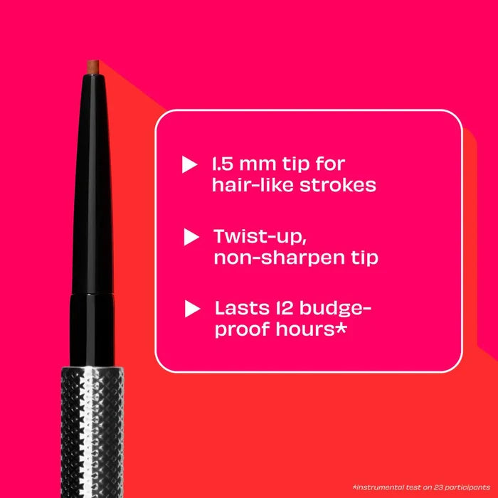 Benefit Cosmetics Precisely, My Brow Pencil waterproof eyebrow definer in various shades, displayed with the product tip visible.