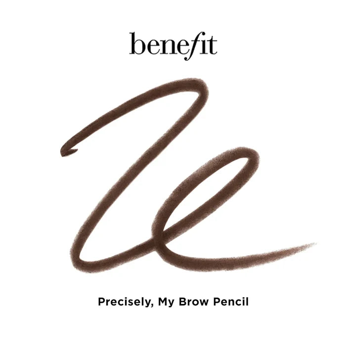 Swatch of Benefit Cosmetics Precisely, My Brow Pencil waterproof eyebrow definer in various shades for natural-looking brows.