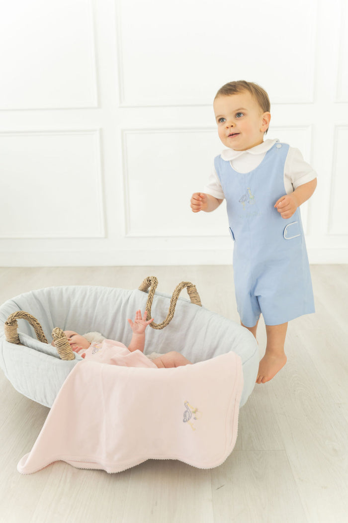 With its heirloom quality, the Big Brother Stork Jon Jon is a keepsake that will be treasured for years.
